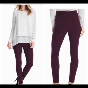 White House Black Market maroon leggings size XS